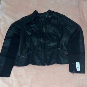 New York Company Faux Leather Moto Jacket